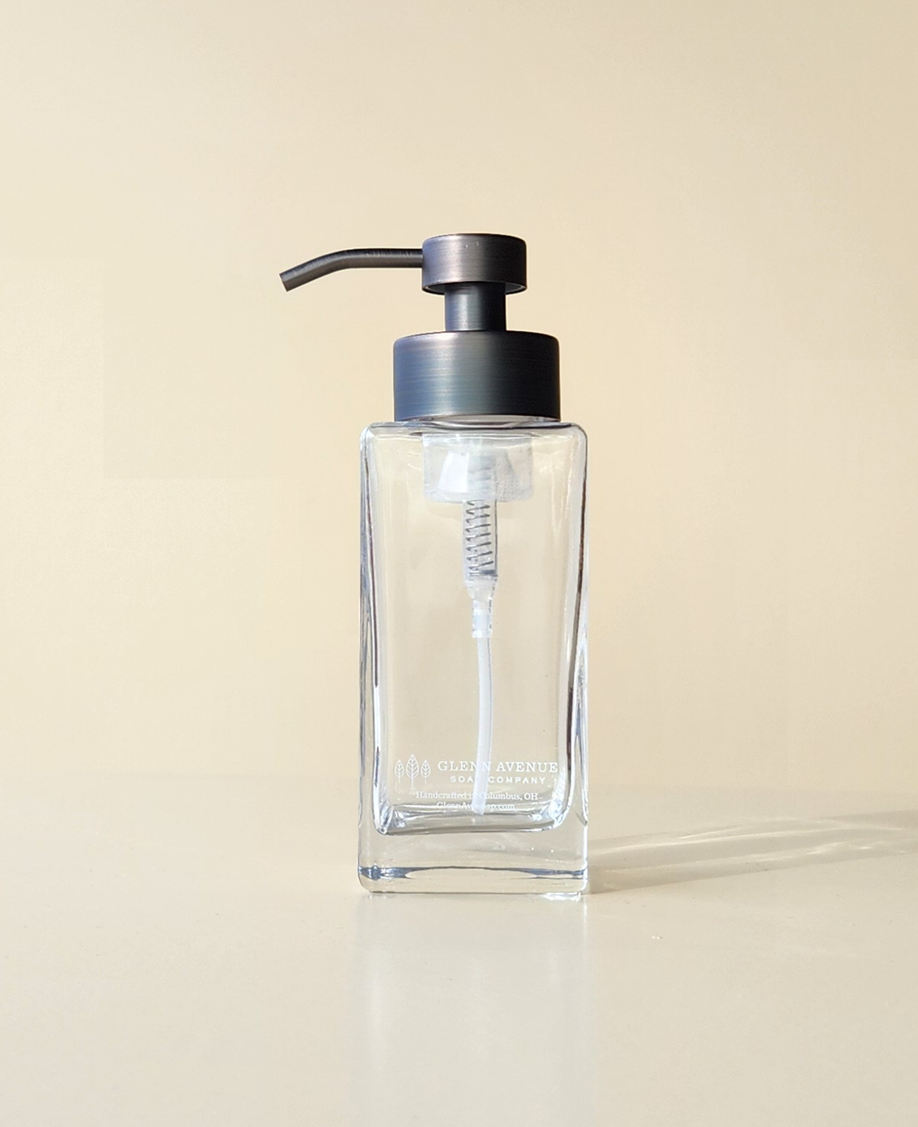 Square Glass Foaming Soap Dispenser