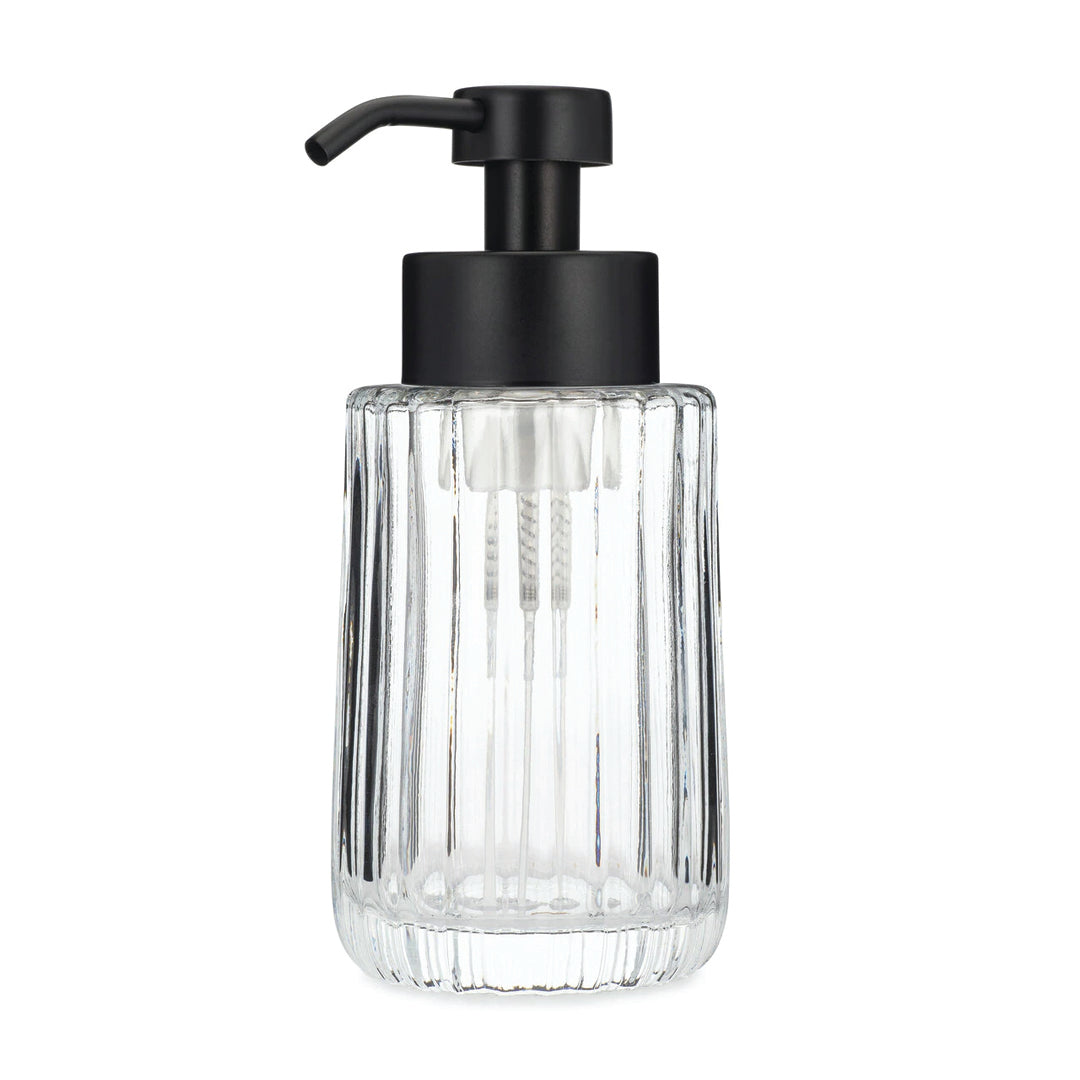 Fluted Glass Foaming Soap Dispenser