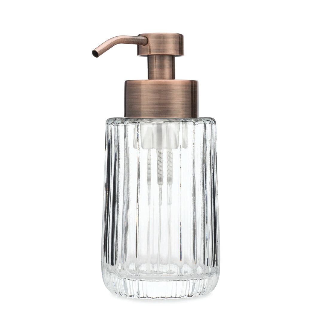 Fluted Glass Foaming Soap Dispenser