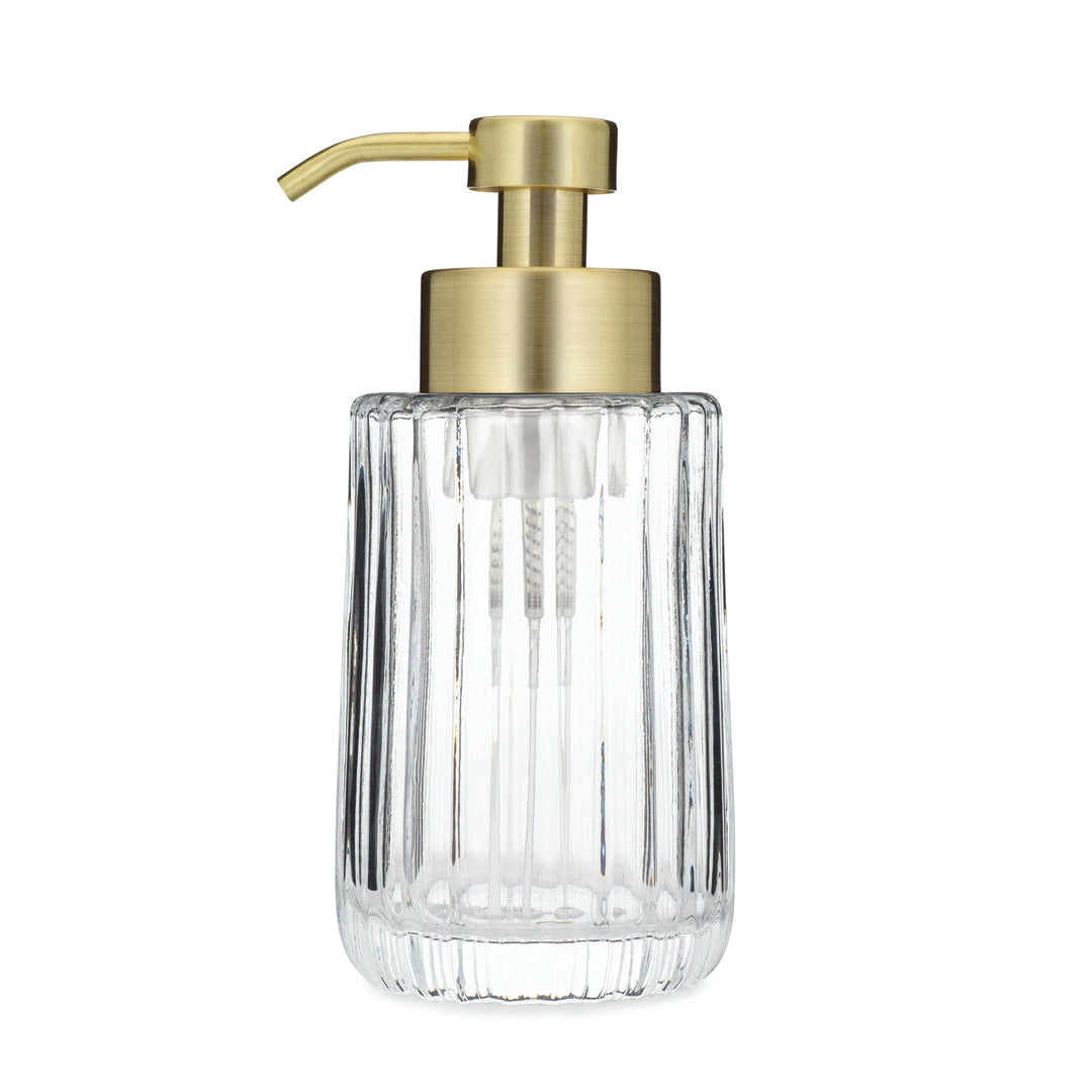 Fluted Glass Foaming Soap Dispenser