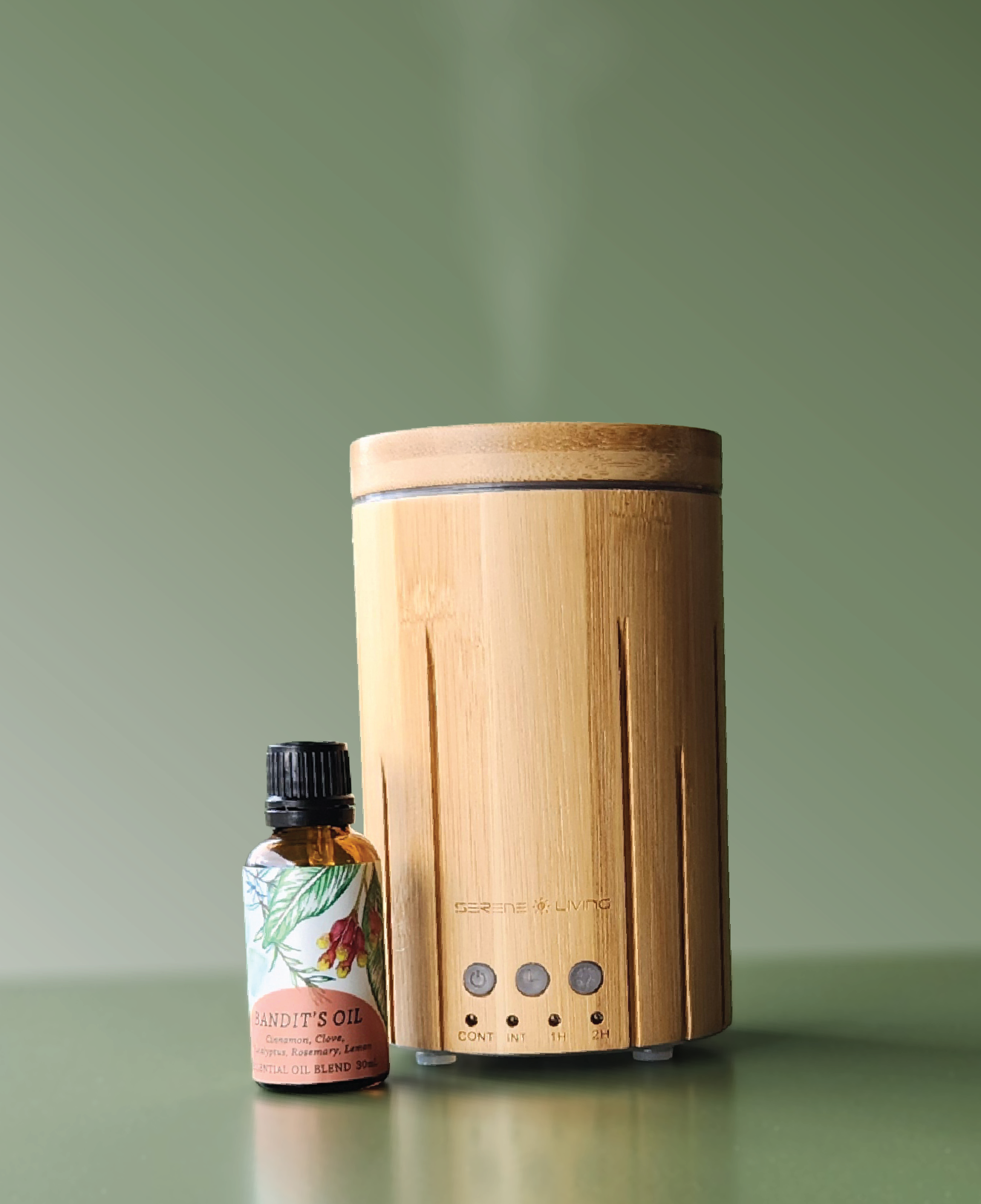 Bamboo Ultrasonic Essential Oil Diffuser