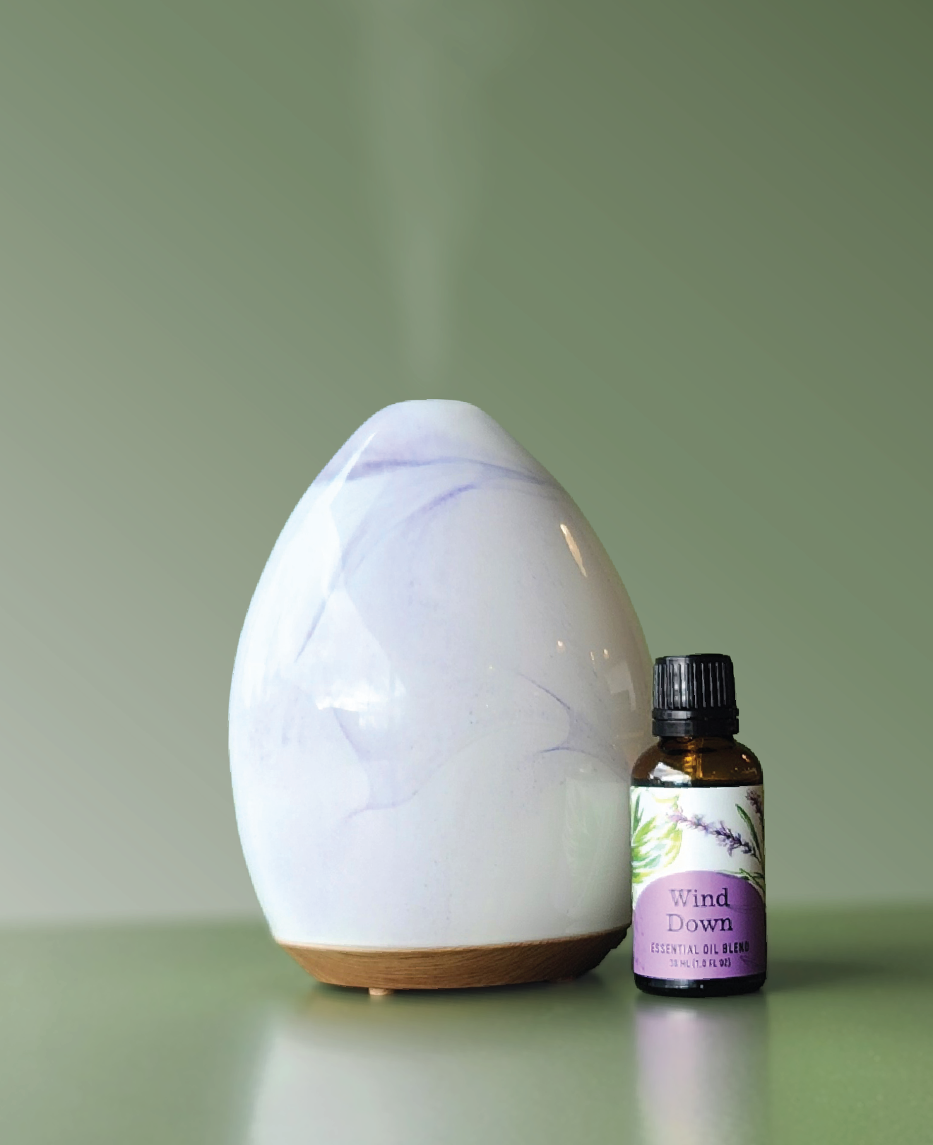 Glass Swirl USB Ultrasonic Essential Oil Diffuser