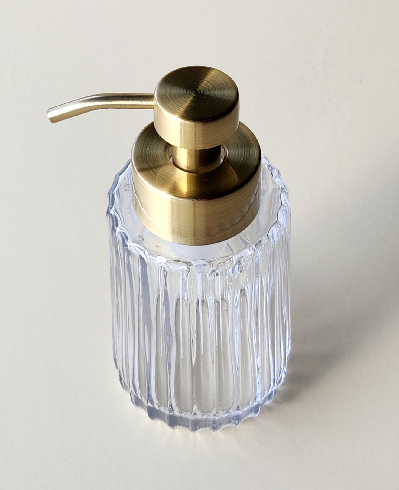 Fluted Glass Foaming Soap Dispenser