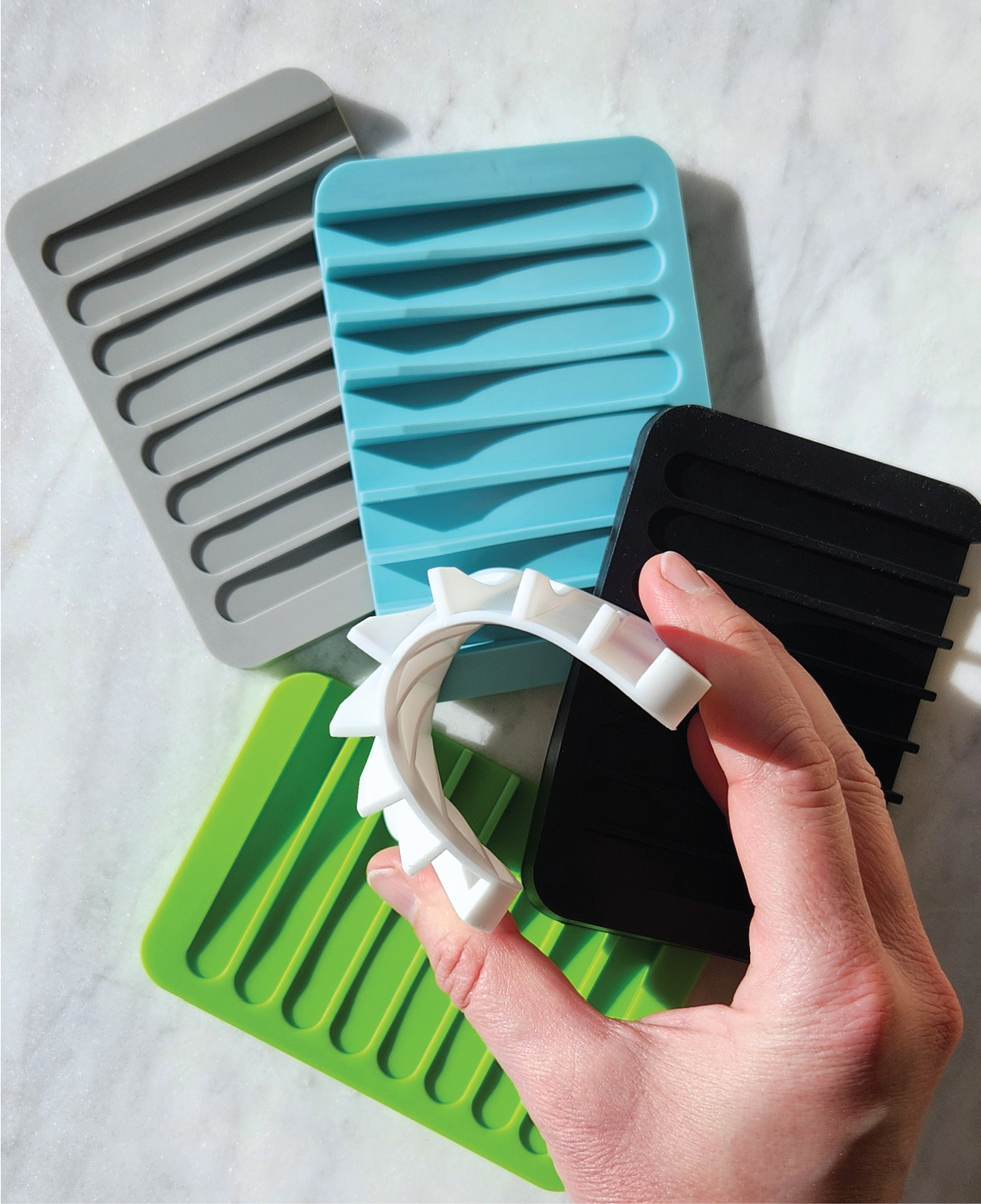 Silicone Self-Draining Soap Dish