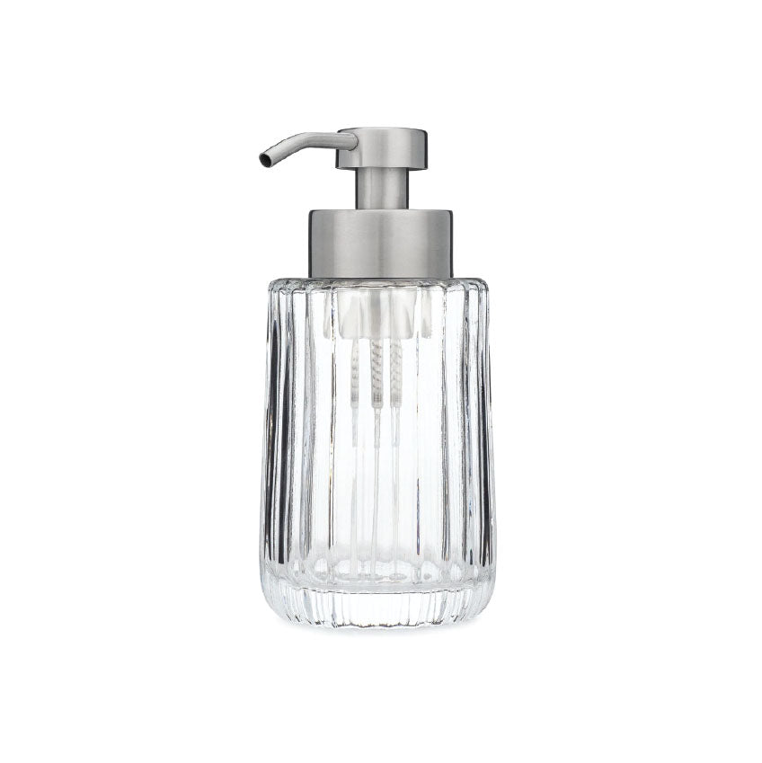 Fluted Glass Foaming Soap Dispenser