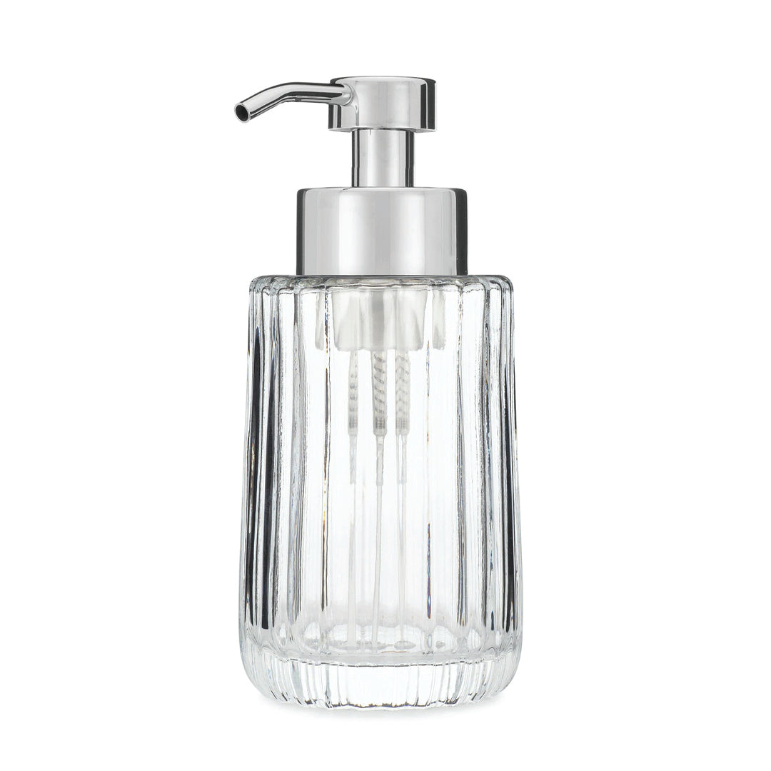 Fluted Glass Foaming Soap Dispenser